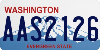 WA license plate AAS2126