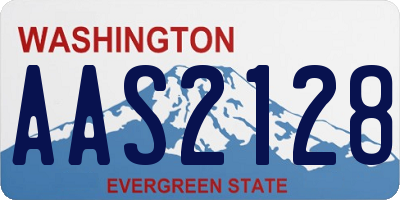 WA license plate AAS2128