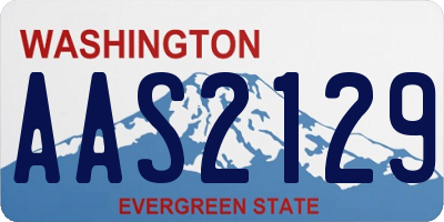 WA license plate AAS2129