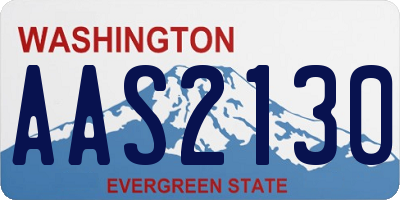 WA license plate AAS2130