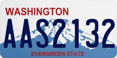 WA license plate AAS2132