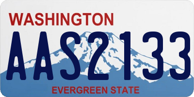 WA license plate AAS2133