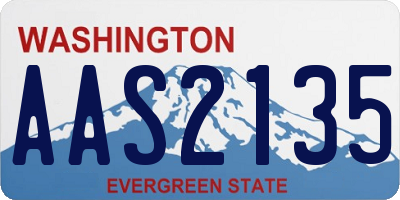 WA license plate AAS2135