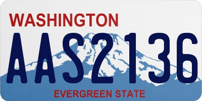 WA license plate AAS2136