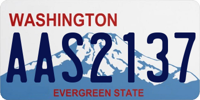 WA license plate AAS2137