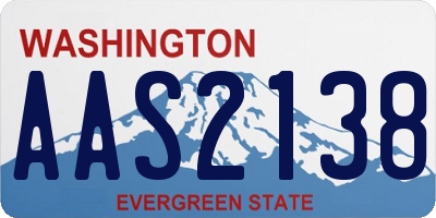 WA license plate AAS2138