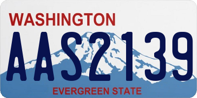WA license plate AAS2139