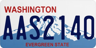 WA license plate AAS2140