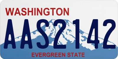 WA license plate AAS2142