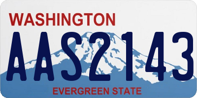 WA license plate AAS2143