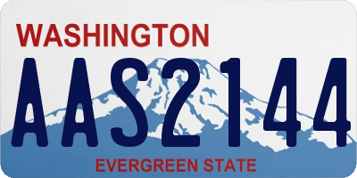 WA license plate AAS2144