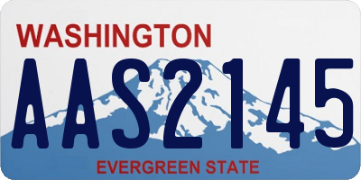 WA license plate AAS2145