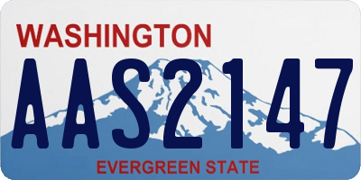 WA license plate AAS2147
