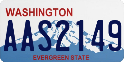 WA license plate AAS2149