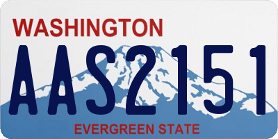 WA license plate AAS2151
