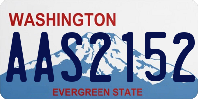 WA license plate AAS2152