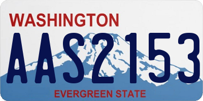 WA license plate AAS2153