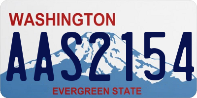 WA license plate AAS2154
