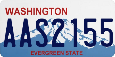 WA license plate AAS2155