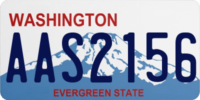 WA license plate AAS2156
