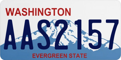 WA license plate AAS2157