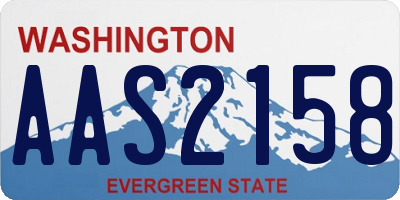 WA license plate AAS2158