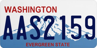 WA license plate AAS2159