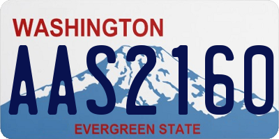 WA license plate AAS2160