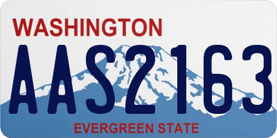 WA license plate AAS2163