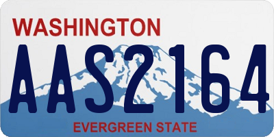 WA license plate AAS2164