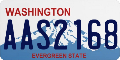 WA license plate AAS2168