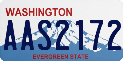 WA license plate AAS2172