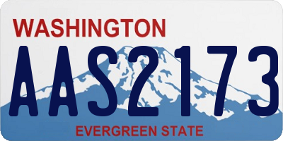 WA license plate AAS2173