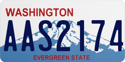 WA license plate AAS2174