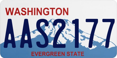 WA license plate AAS2177
