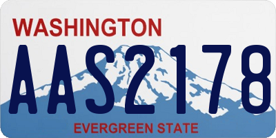 WA license plate AAS2178