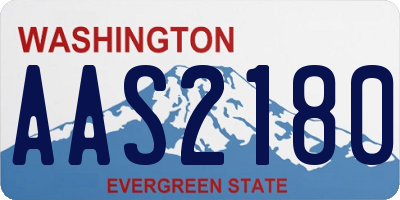 WA license plate AAS2180