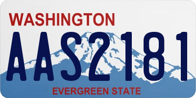 WA license plate AAS2181