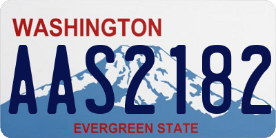 WA license plate AAS2182
