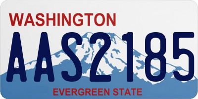 WA license plate AAS2185