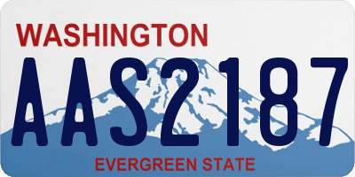 WA license plate AAS2187