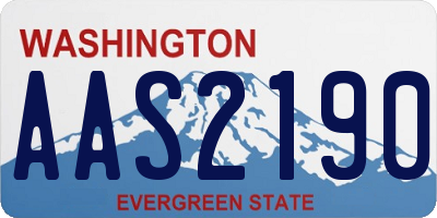 WA license plate AAS2190