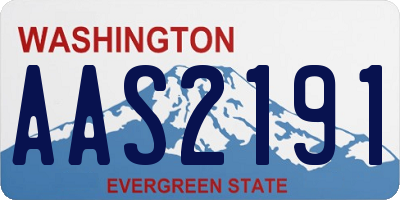 WA license plate AAS2191