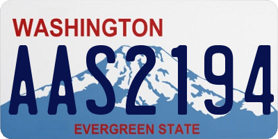 WA license plate AAS2194