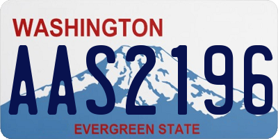 WA license plate AAS2196