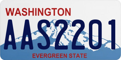 WA license plate AAS2201