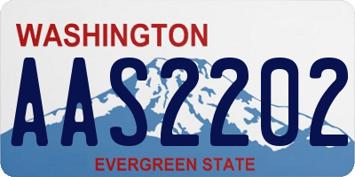 WA license plate AAS2202