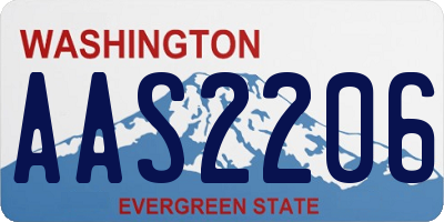 WA license plate AAS2206