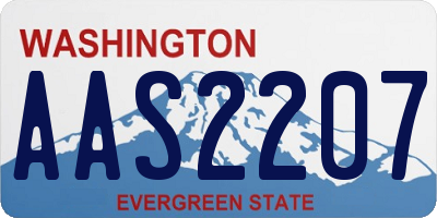WA license plate AAS2207