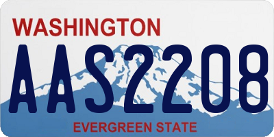 WA license plate AAS2208